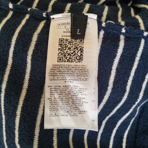 Marciano Striped Pullover Sweater Size L Blue White New - Picture 7 of 10